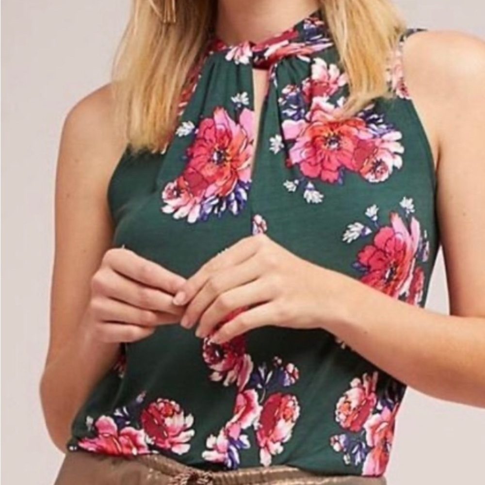 Anthropologie Vanessa Virginia- Twisted High Neck Tank size Large
